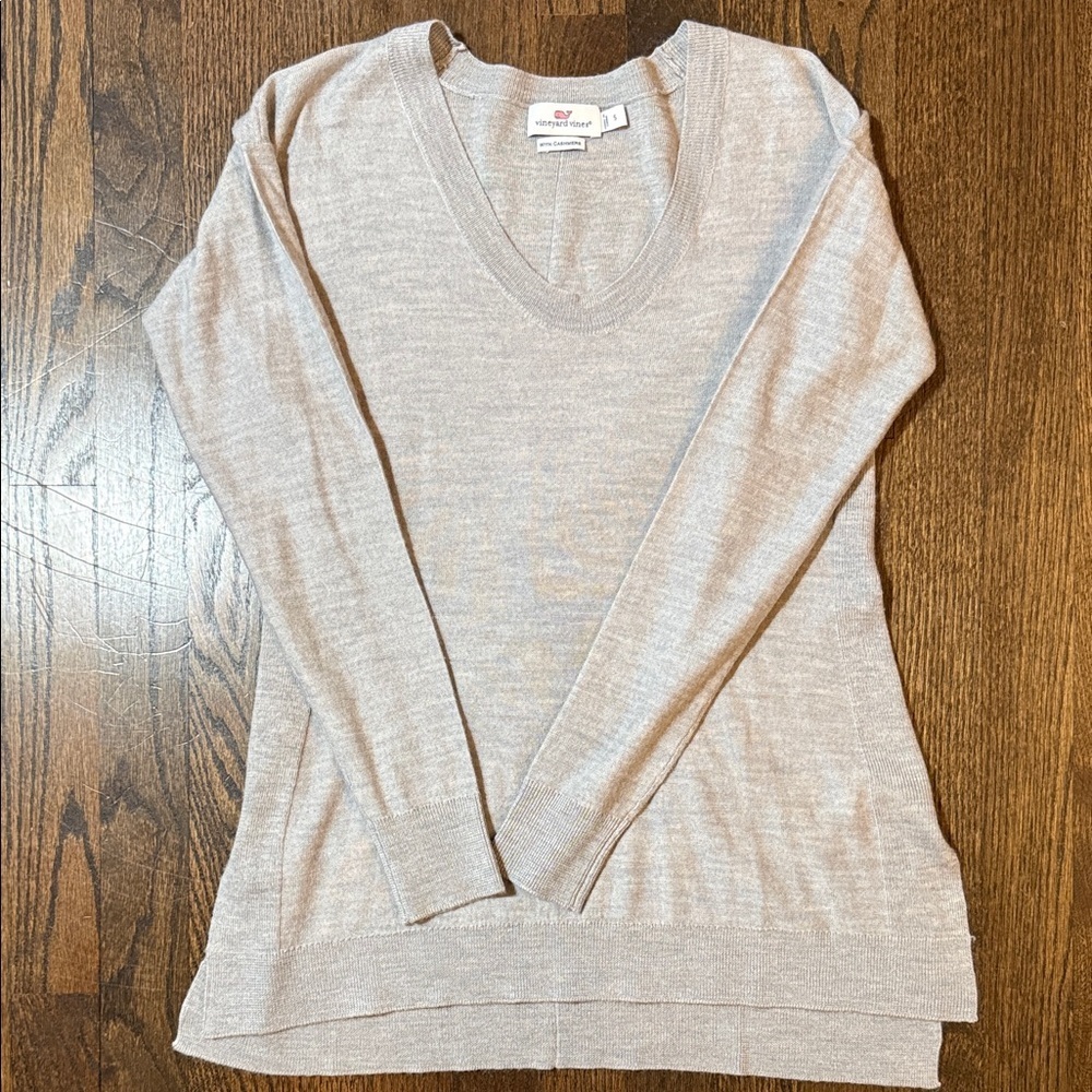 Vineyard Vines Gray Cashmere Sweater